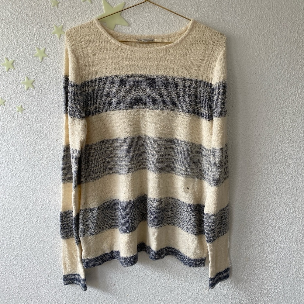 Cream and blue striped sweater Calvin Klein  #stripes
